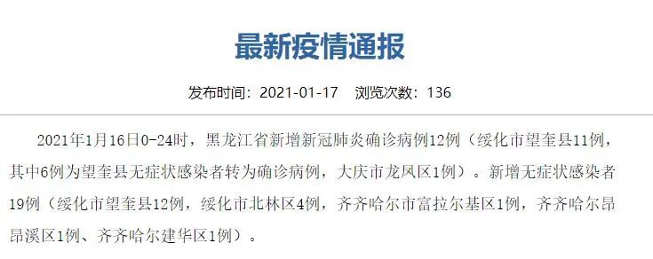 【齐齐哈尔疫情最新通告,齐齐哈尔汛情最新消息】