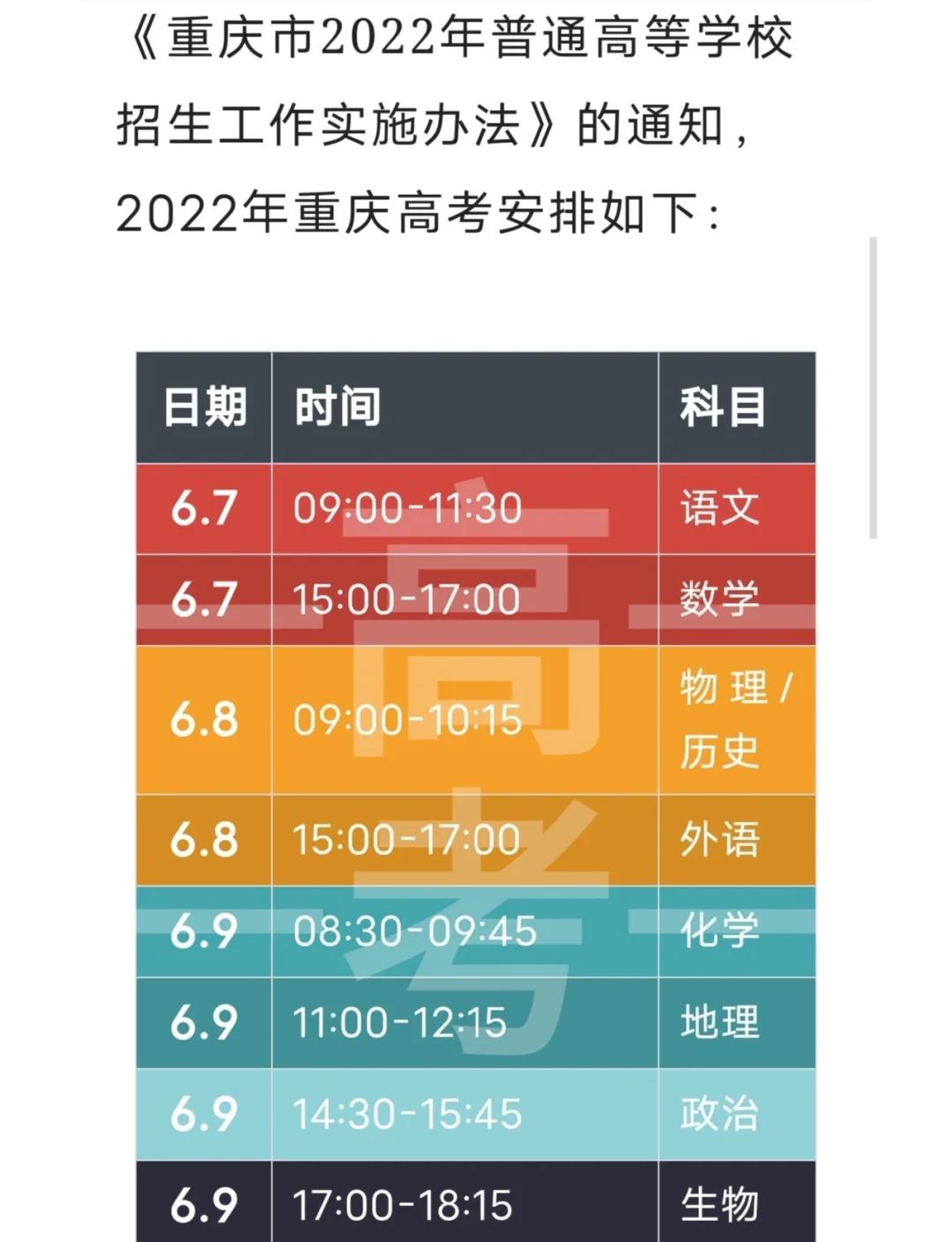 【今年高考考试时间,今年高考日期】