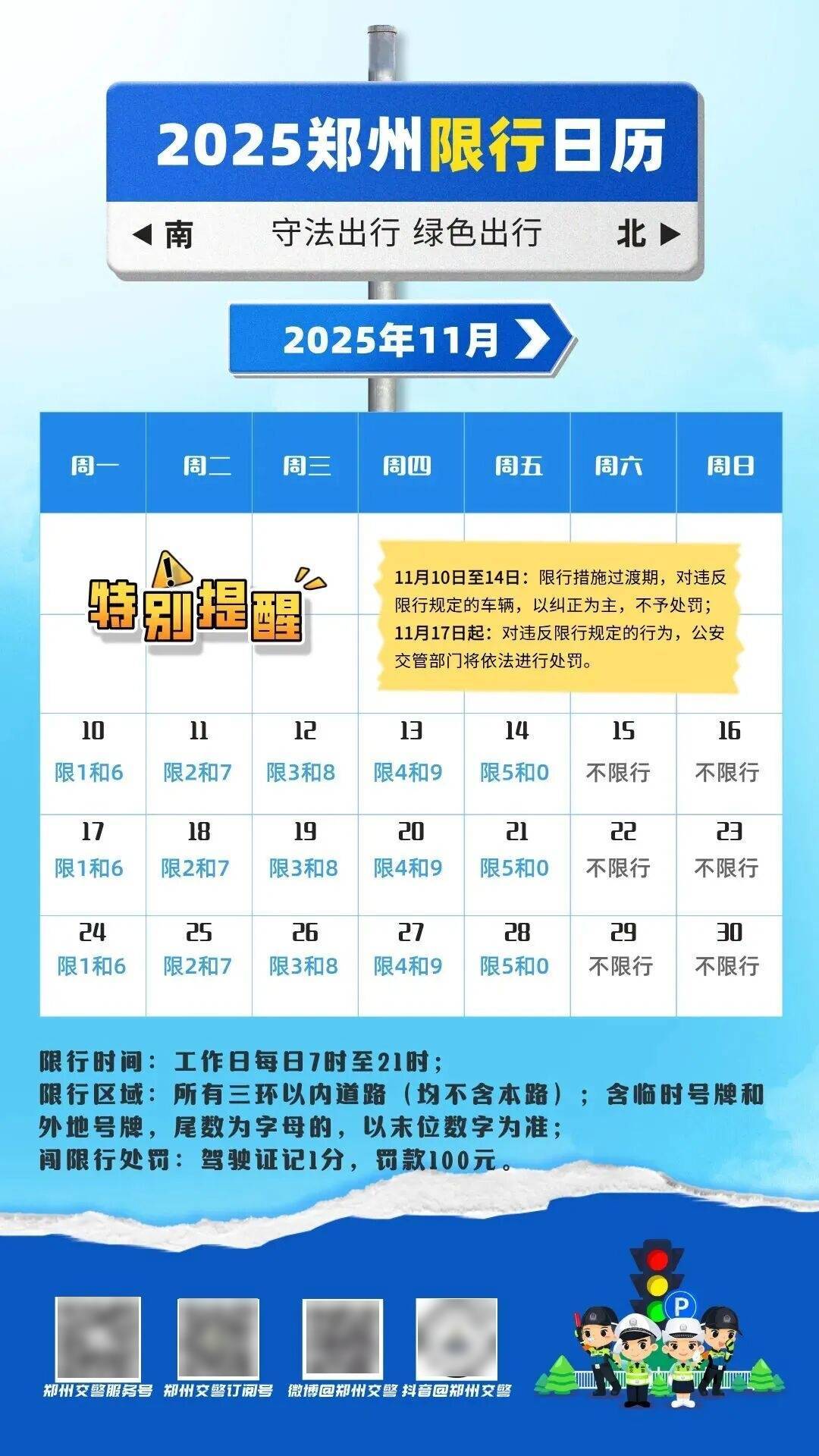 郑州限号2020最新通知5月份(郑州限号查询一览表) 郑州限号2020最新通知5月份(郑州限号查询一览表)