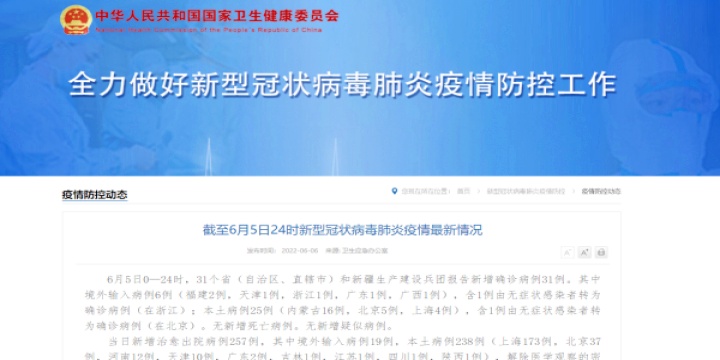 31省新增确诊61例（31省新增本土确诊病例最新消息）